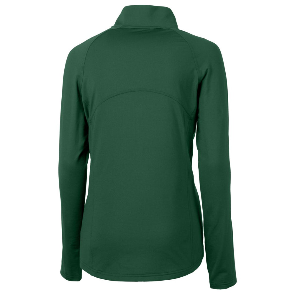Green Bay Packers Cutter & Buck Women's Helmet Logo Adapt Eco Knit Stretch Recycled Half-Zip Pullover Top - Green on sale