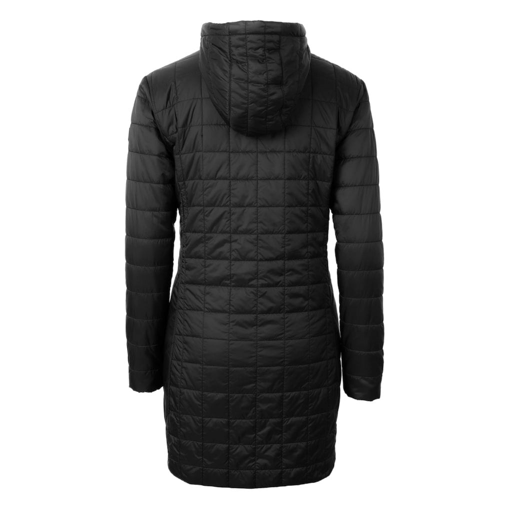 Pittsburgh Steelers Cutter & Buck Women's Helmet Logo Rainier Primaloft Eco Insulated Hooded Long Coat - Black outlet