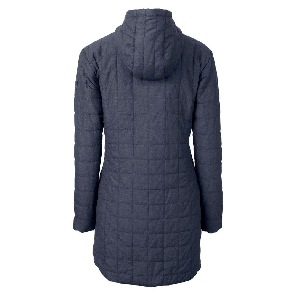 Denver Broncos Cutter & Buck Women's Helmet Logo Rainier Primaloft Eco Insulated Hooded Long Coat - Heather Navy discount