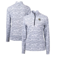 New Orleans Saints Cutter & Buck Women's Helmet Logo Traverse Camo Print Stretch Quarter-Zip Pullover Top - Charcoal for sale