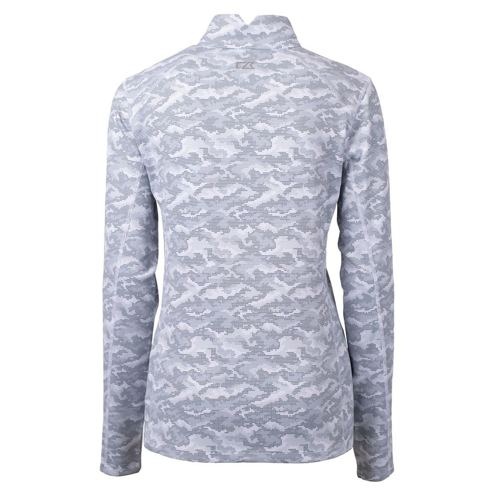 New Orleans Saints Cutter & Buck Women's Helmet Logo Traverse Camo Print Stretch Quarter-Zip Pullover Top - Charcoal for sale