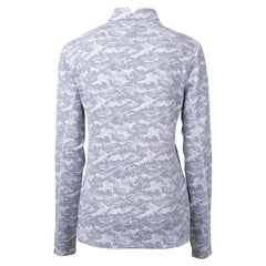New Orleans Saints Cutter & Buck Women's Helmet Logo Traverse Camo Print Stretch Quarter-Zip Pullover Top - Charcoal for sale