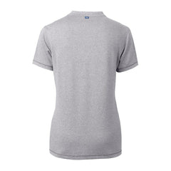 Jacksonville Jaguars Cutter & Buck Women's Helmet Logo DryTec Forge Stretch V-Neck Blade Top - Heather Gray cheap
