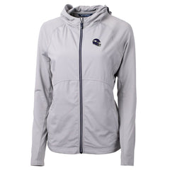 Minnesota Vikings Cutter & Buck Women's Helmet Logo Adapt Eco Knit Hybrid Recycled Full-Zip Hoodie - Heather Gray discount