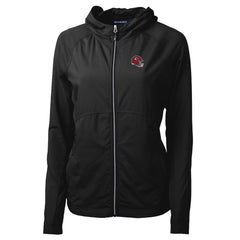 Kansas City Chiefs Cutter & Buck Women's Helmet Logo Adapt Eco Knit Hybrid Recycled Full-Zip Hoodie - Black online