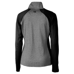 Cincinnati Bengals Cutter & Buck Women's Helmet Logo DryTec Forge Tonal Stripe Stretch Half-Zip Top - Black for sale