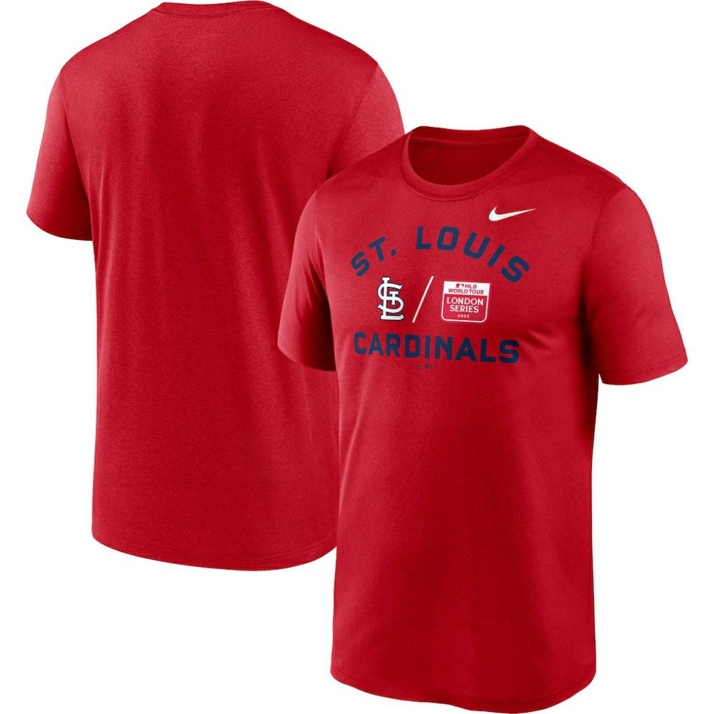 St. Louis Cardinals 2023 MLB World Tour: London Series Legend Performance T-Shirt Red