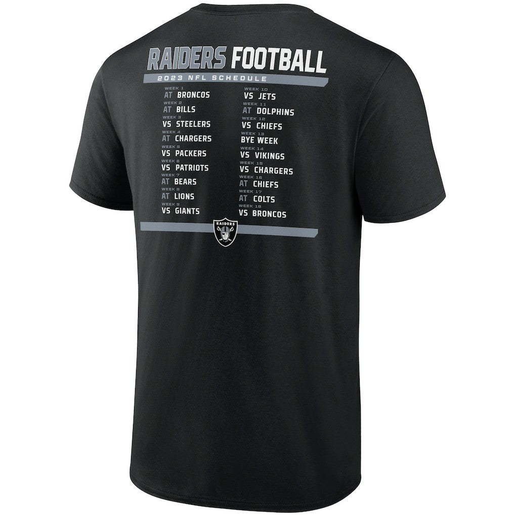 Las Vegas Raiders Two-Pack 2023 Schedule T-Shirt Combo Set - Black/White discount
