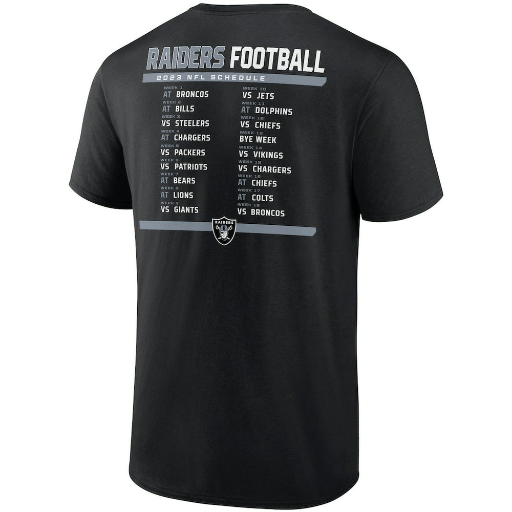 Las Vegas Raiders Two-Pack 2023 Schedule T-Shirt Combo Set - Black/White discount