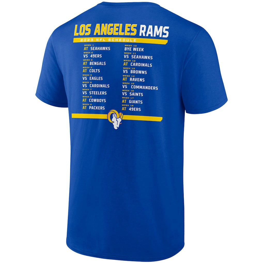Los Angeles Rams Two-Pack 2023 Schedule T-Shirt Combo Set - Royal/White online