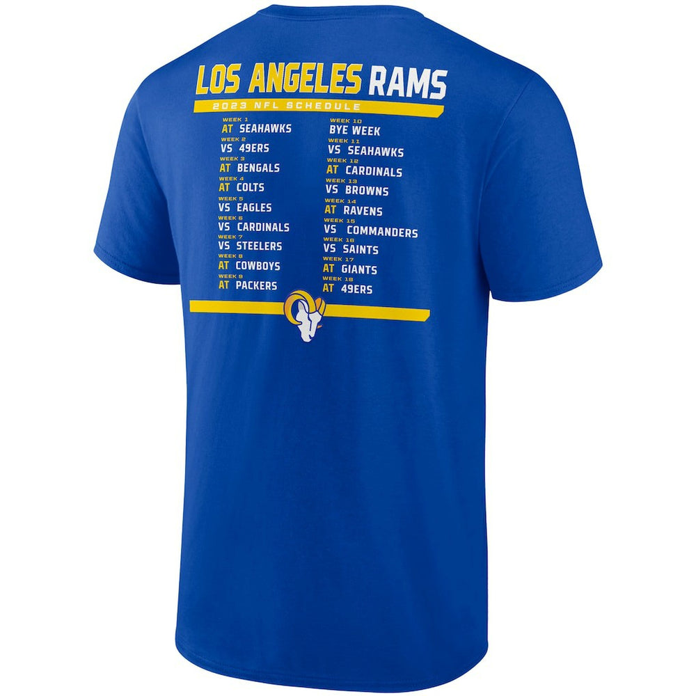 Los Angeles Rams Two-Pack 2023 Schedule T-Shirt Combo Set - Royal/White online