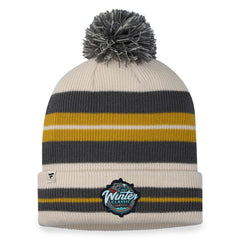 Vegas Golden Knights Fanatics 2024 NHL Winter Classic Cuffed Knit Hat with Pom - Charcoal/Cream Hats