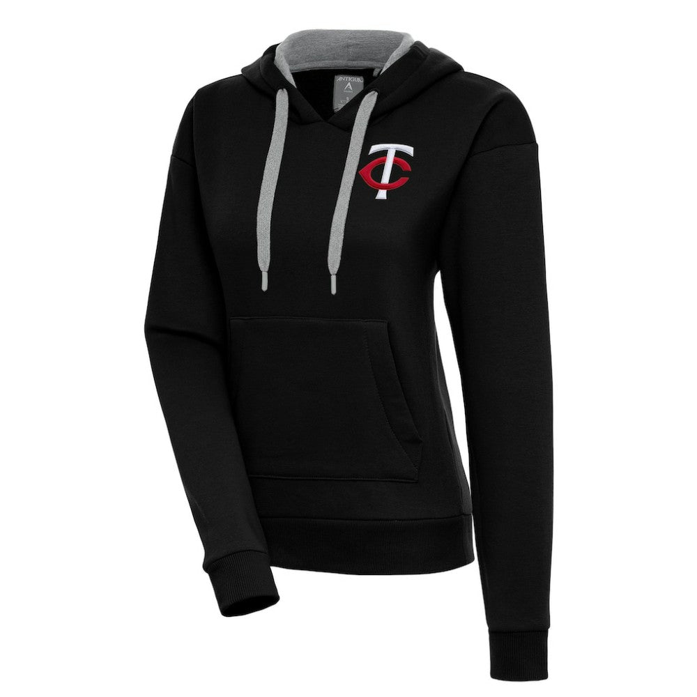 Minnesota Twins Antigua Women's Victory Pullover Hoodie Black