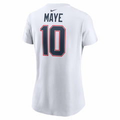 Drake Maye New England Patriots Women's Player Name & Number T-Shirt - White discount