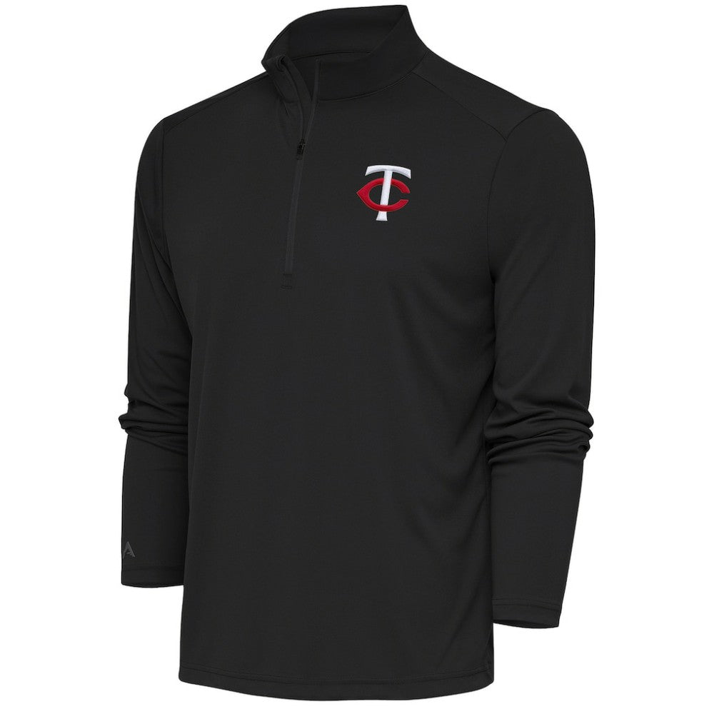 Minnesota Twins Antigua Tribute Quarter-Zip Pullover Top Gray
