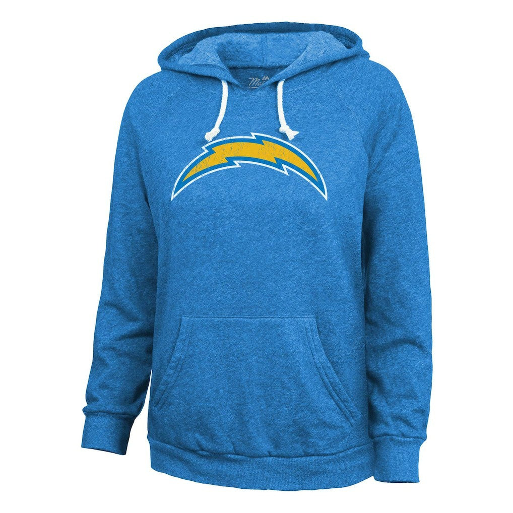 Justin Herbert Los Angeles Chargers Majestic Threads Women's Name & Number Tri-Blend Pullover Hoodie - Powder Blue online