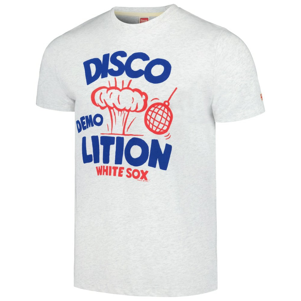 Chicago White Sox Homage Doodle Collection Disco Demolition Tri-Blend T-Shirt Gray