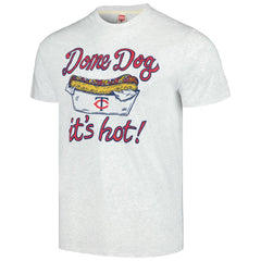 Minnesota Twins Homage Doodle Collection Dome Dog Tri-Blend T-Shirt Gray
