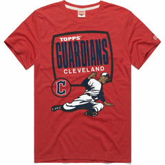 Cleveland Guardians Homage x Topps Tri-Blend T-Shirt Red