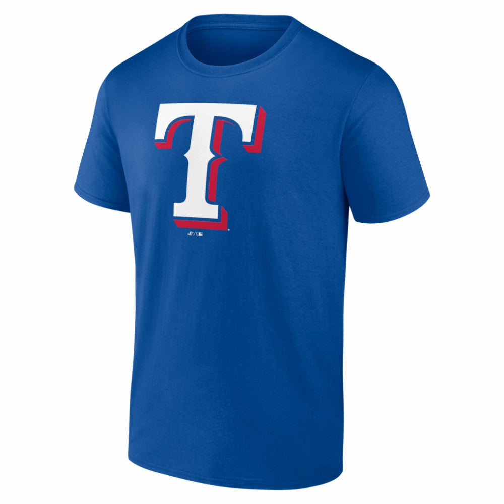 Texas Rangers Logo Athletic Official Logo T-Shirt Royal