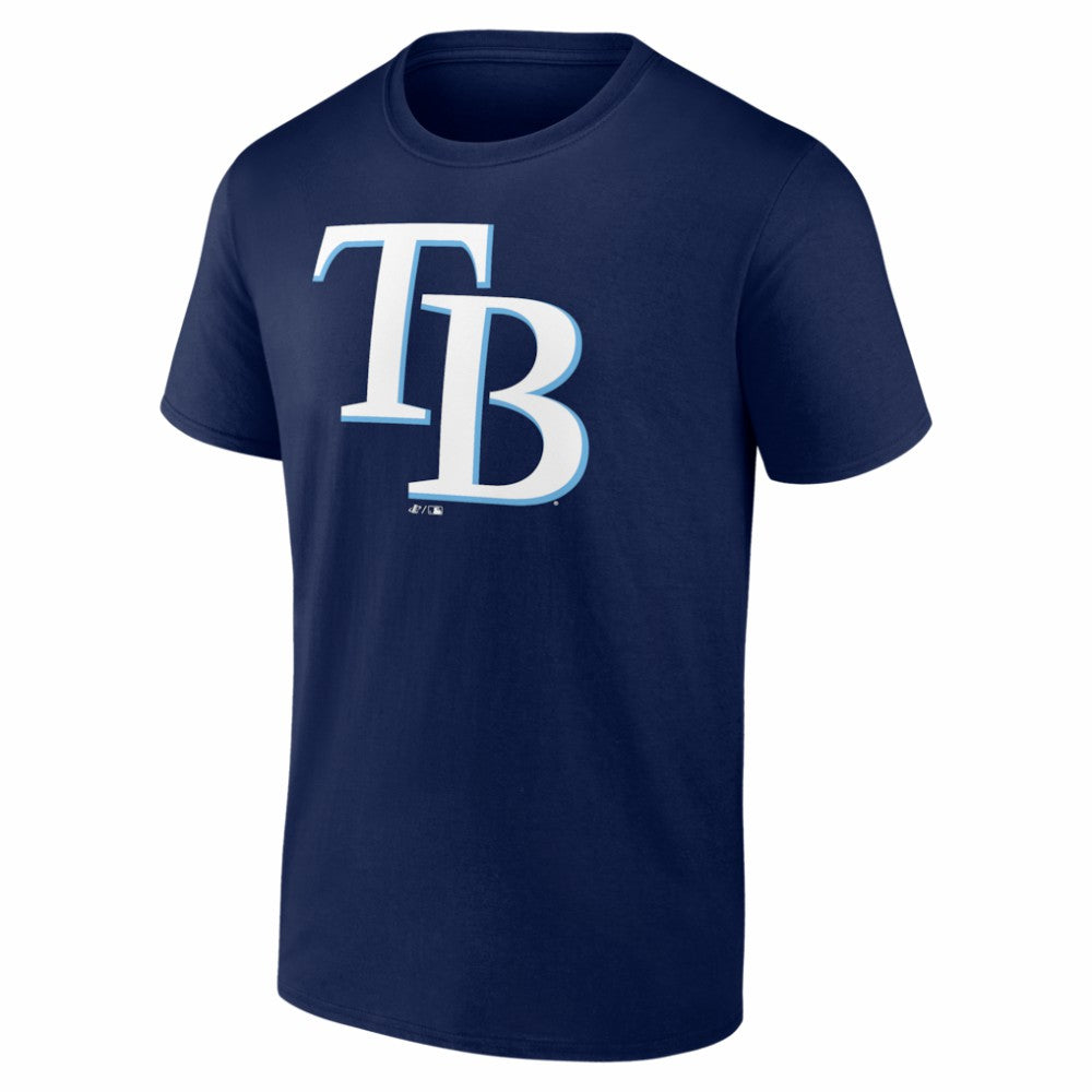 Tampa Bay Rays Logo Athletic Official Logo T-Shirt Navy