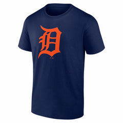 Detroit Tigers Logo Athletic Official Logo T-Shirt Navy