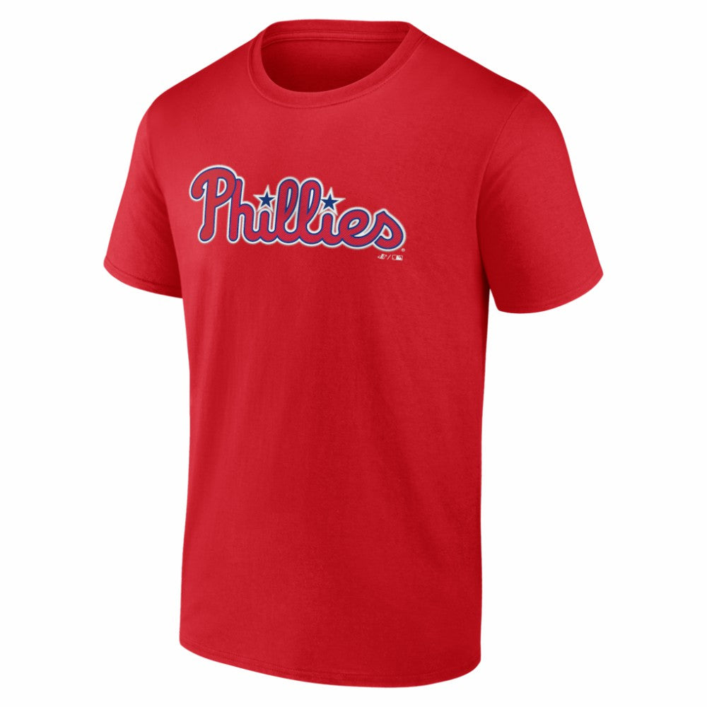 Philadelphia Phillies Logo Athletic Wordmark T-Shirt Red