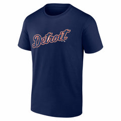 Detroit Tigers Logo Athletic Wordmark T-Shirt Navy