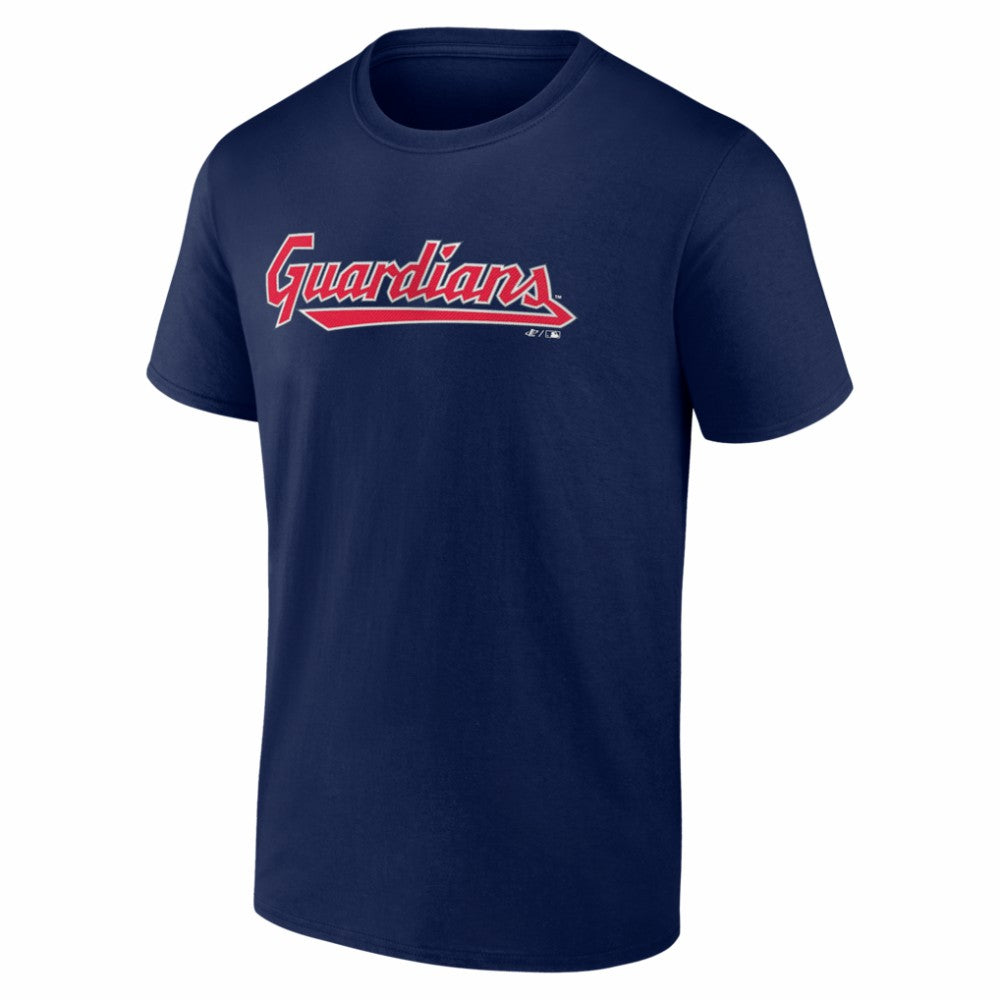 Cleveland Guardians Logo Athletic Wordmark T-Shirt Navy