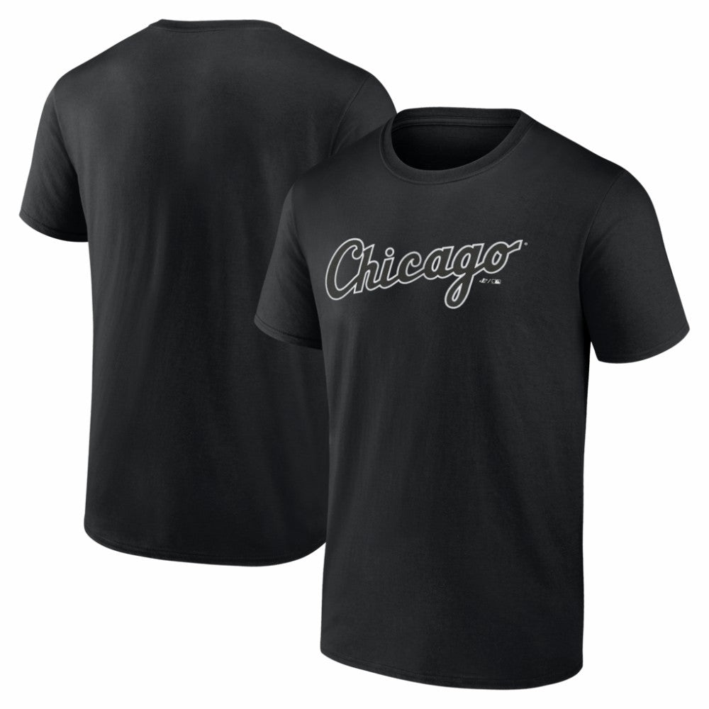 Chicago White Sox Logo Athletic Wordmark T-Shirt Black