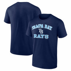 Tampa Bay Rays Logo Athletic Heart and Soul T-Shirt Navy