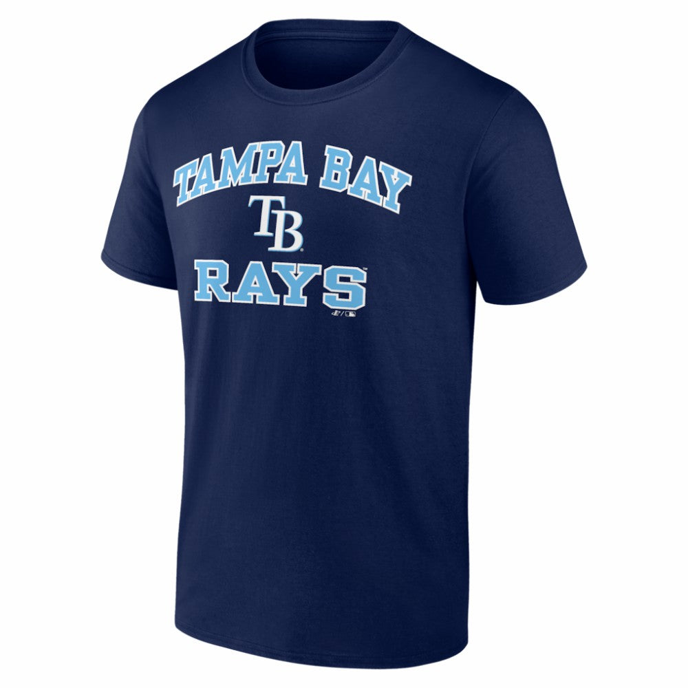 Tampa Bay Rays Logo Athletic Heart and Soul T-Shirt Navy
