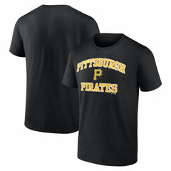 Pittsburgh Pirates Logo Athletic Heart and Soul T-Shirt Black