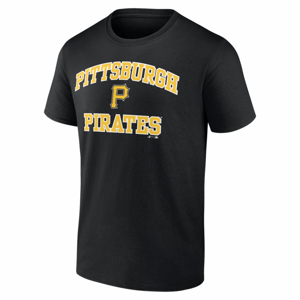 Pittsburgh Pirates Logo Athletic Heart and Soul T-Shirt Black