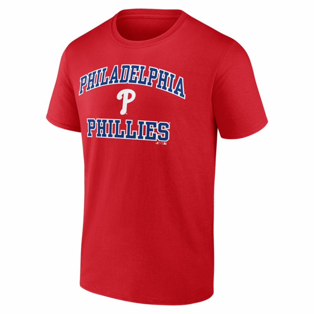 Philadelphia Phillies Logo Athletic Heart and Soul T-Shirt Red