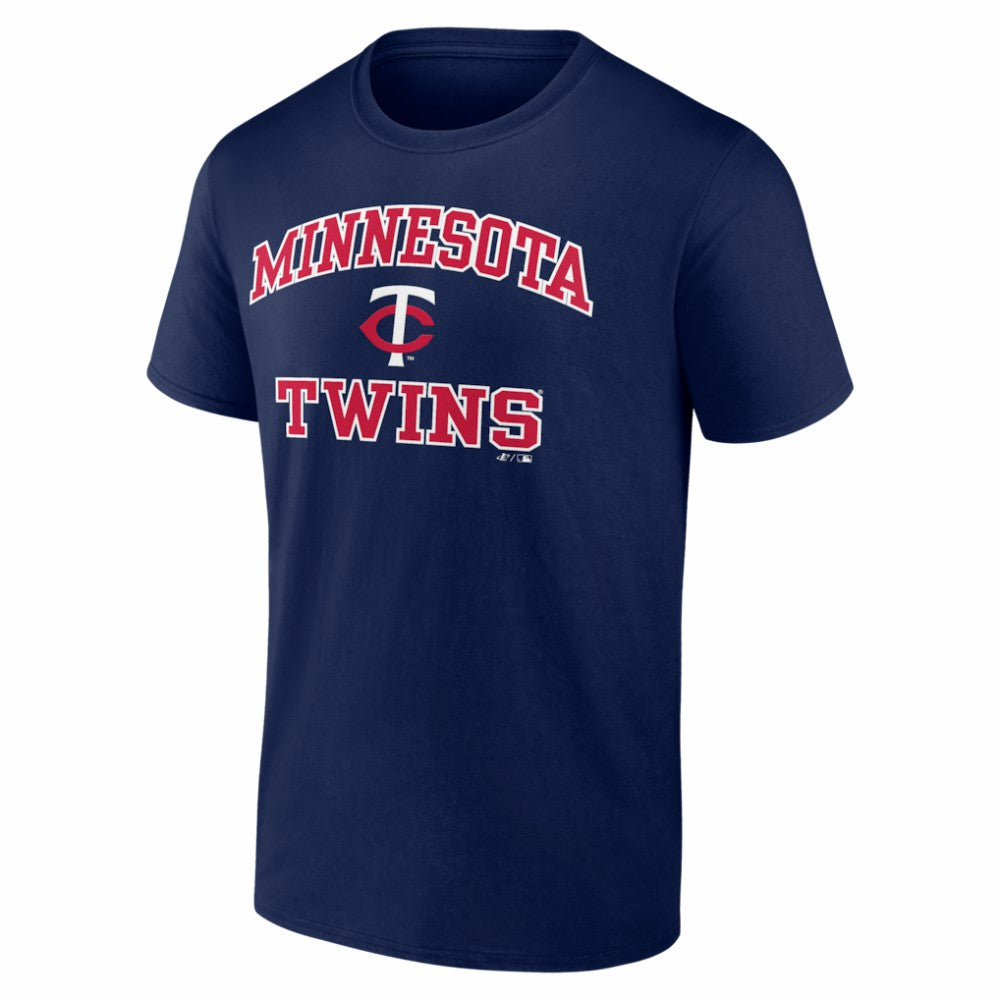 Minnesota Twins Logo Athletic Heart and Soul T-Shirt Navy