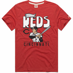 Cincinnati Reds Homage x Topps Tri-Blend T-Shirt Red