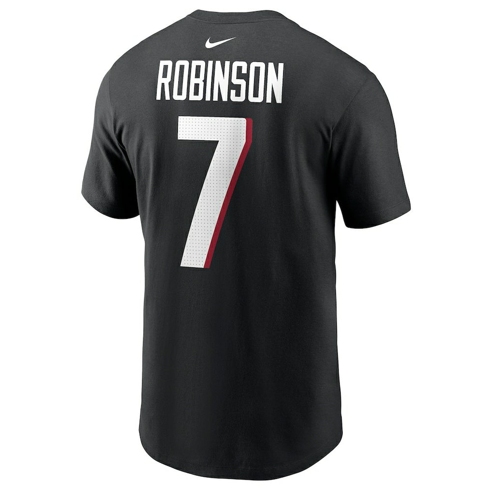 Bijan Robinson Atlanta Falcons Player Name & Number T-Shirt - Black online
