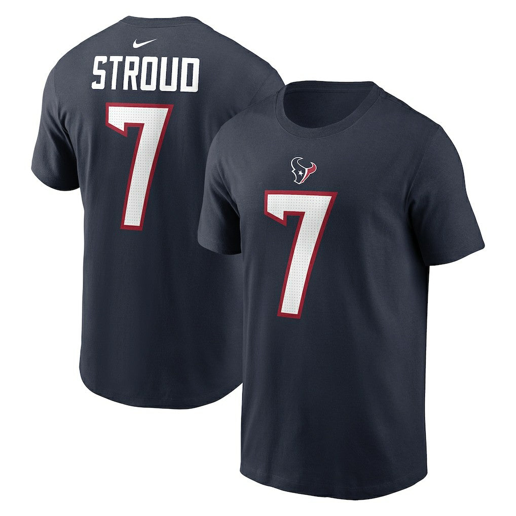 C.J. Stroud Houston Texans Player Name & Number T-Shirt - Navy cheap
