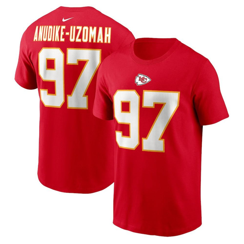 Felix Anudike-Uzomah Kansas City Chiefs Player Name & Number T-Shirt - Red for sale