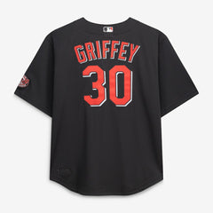 Ken Griffey Jr. Cincinnati Reds Big & Tall Cooperstown Mesh Batting Practice Jersey Black