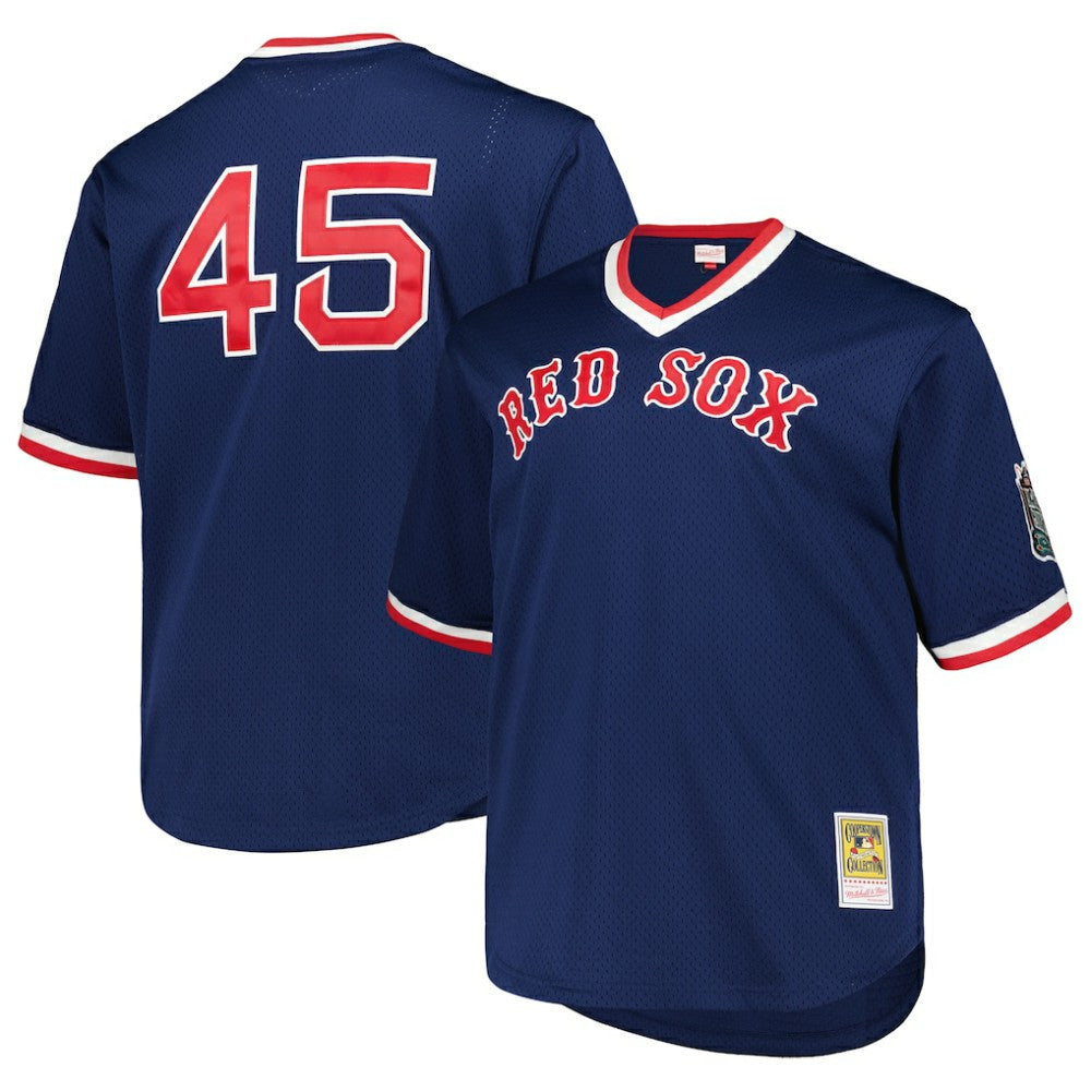 Pedro Martinez Boston Red Sox 1999 Cooperstown Collection Mesh Pullover Jersey Navy