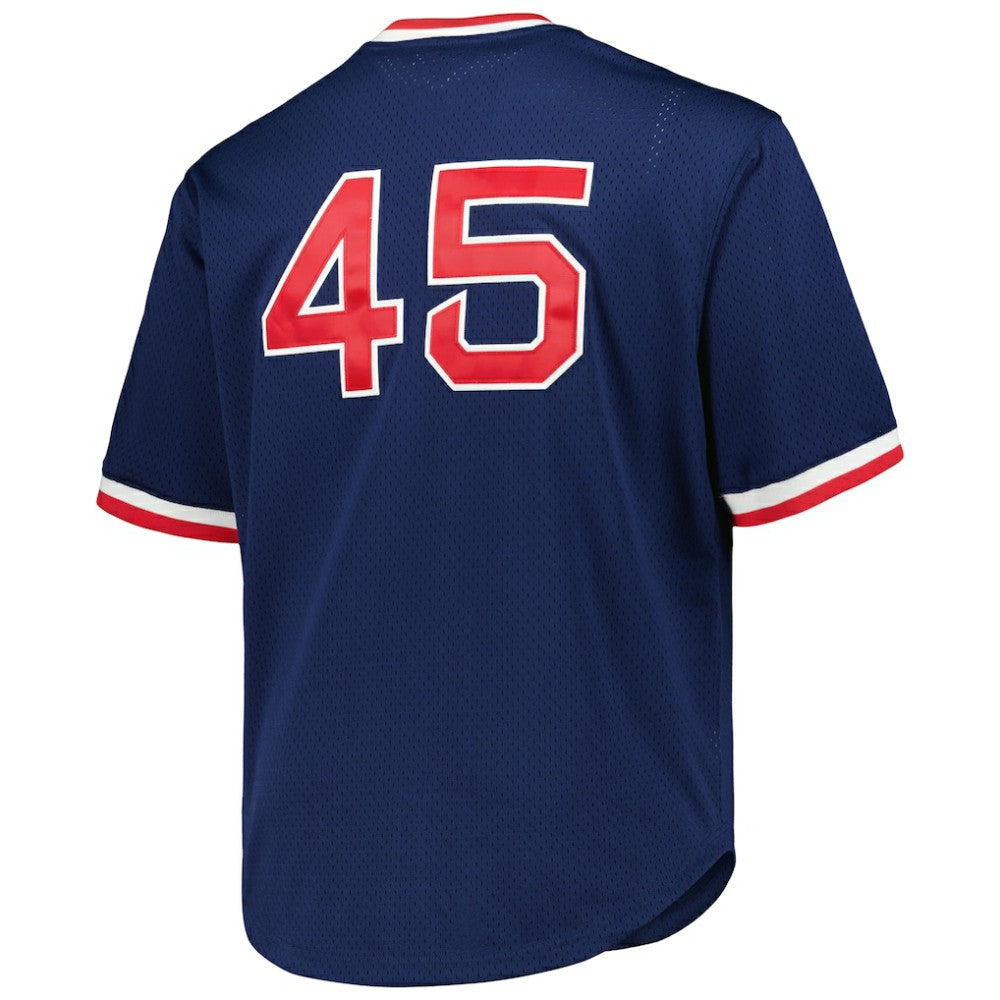 Pedro Martinez Boston Red Sox 1999 Cooperstown Collection Mesh Pullover Jersey Navy
