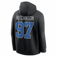 Aidan Hutchinson Detroit Lions Name & Number Fleece Hoodie - Black outlet