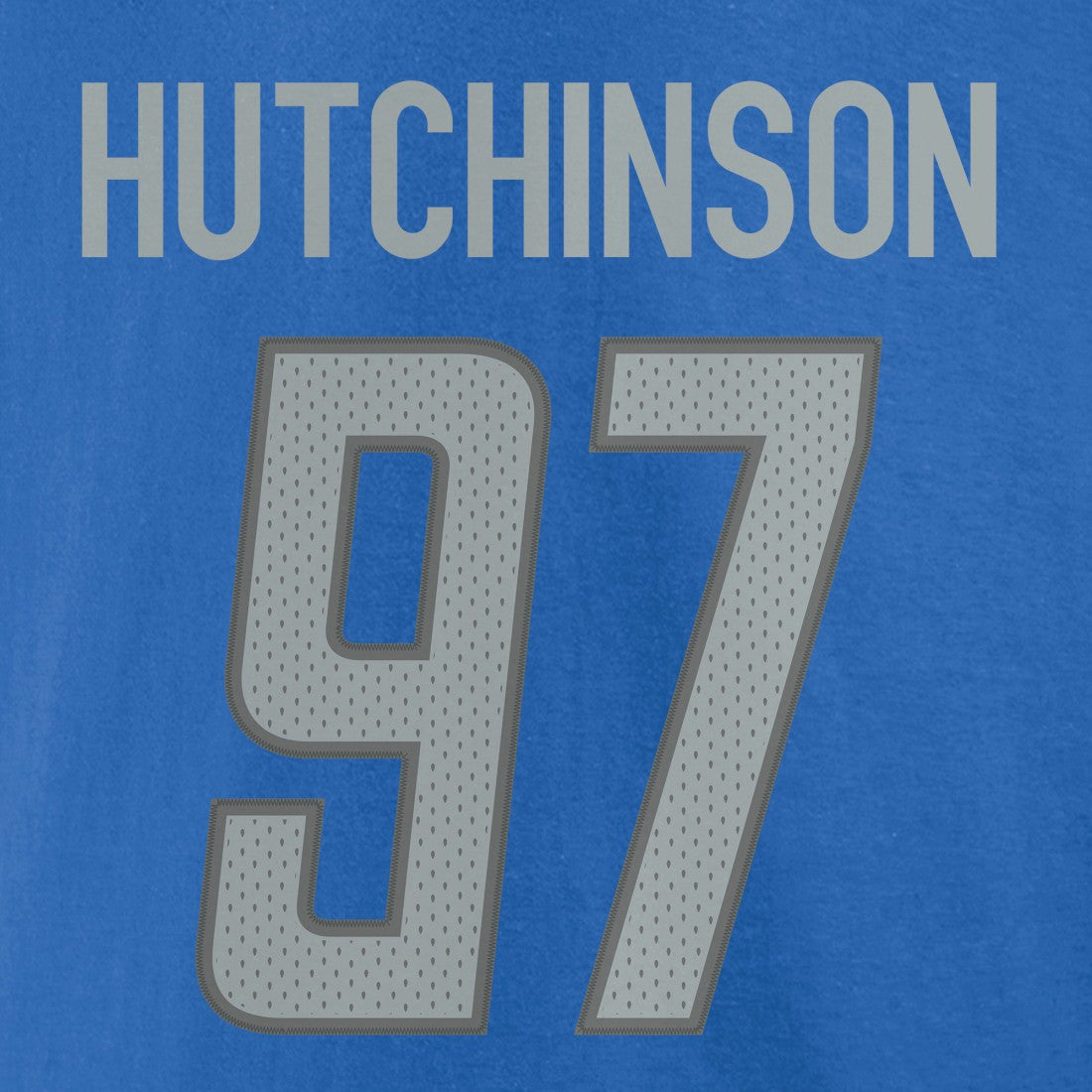 Aidan Hutchinson Detroit Lions Player Icon Name & Number T-Shirt - Blue for sale