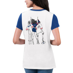 Buffalo Bills G-III 4Her by Carl Banks Women's Fashion Illustration T-Shirt - White/Royal on sale