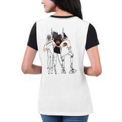 Cincinnati Bengals G-III 4Her by Carl Banks Women's Fashion Illustration T-Shirt - White/Black for sale