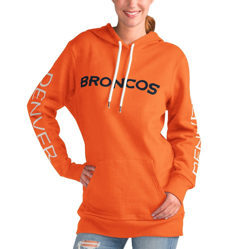 Denver Broncos G-III 4Her by Carl Banks Women's Extra Inning Pullover Hoodie - Orange online