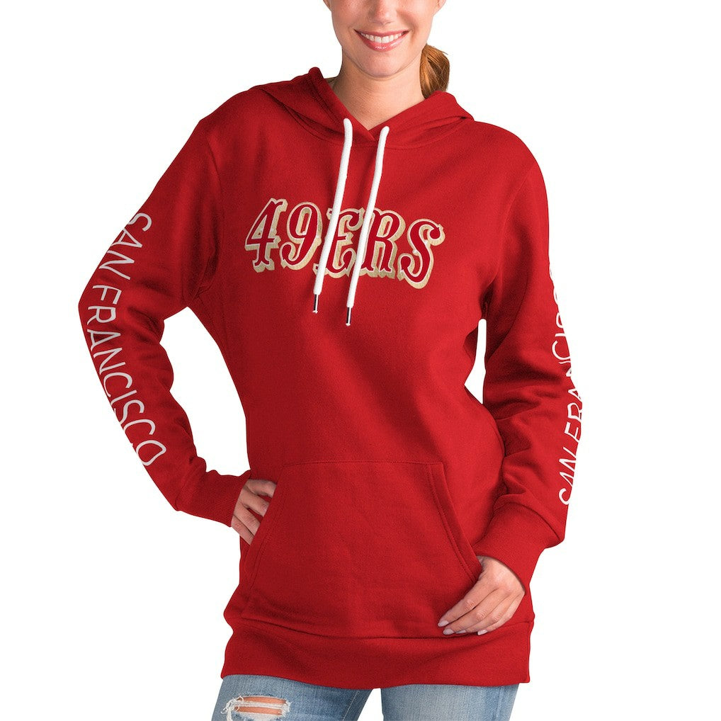 San Francisco 49ers G-III 4Her by Carl Banks Women's Extra Inning Pullover Hoodie - Scarlet online