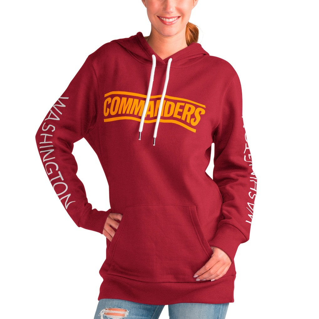 Washington Commanders G-III 4Her by Carl Banks Women's Extra Inning Pullover Hoodie - Burgundy on sale
